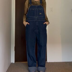 90s Work Wear Blue Denim Overalls